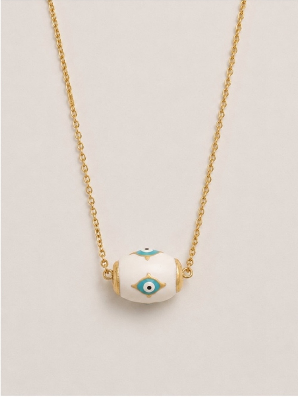 New! 18K Gold Plated Evil Eye Pendant Necklace NWOT 5067